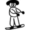 Snowboarder Stick Figure Decal / Sticker