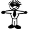 Tie Guy 01 Stick Figure Decal / Sticker