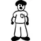 T-shirt Guy Stick Figure Decal / Sticker