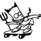 Bart Devil Skate Board decal / sticker