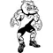 Wrestling Bulldog Mascot Decal / Sticker