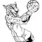 Cheetahs Basketball Mascot Decal / Sticker