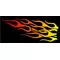 Yellow to Red faded flames Decal / Sticker