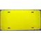 zz Plastic Yellow Blank License Plate