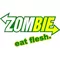 Zombie Eat Flesh Decal / Sticker Subway Style