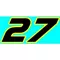 22 Race Number 2 Color AF Pespi Font Decal / Sticker