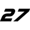 22 Race Number AF Pespi Font Decal / Sticker
