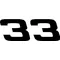 33 Race Number Hemihead Font Decal / Sticker31 Race Number Hemihead Font Decal / Sticker