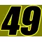 49 Race Number 2 COLOR Decal / Sticker