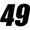 49 Race Number Impact Font Decal / Sticker