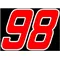98 Race Number 2 COLOR Decal / Sticker