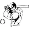 Baseball Devils Mascot Decal / Sticker Batting