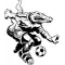 Soccer Gators Mascot Decal / Sticker