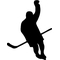 Hockey Player Decal / Sticker 02