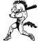 Baseball Horse Mascot Decal / Sticker