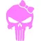 Girly Punisher with Bow Decal / Sticker 25