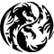 Yin Yang Dragon Decal / Sticker 07