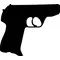 Hand Gun Decal / Sticker 01