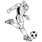 Razorbacks Soccer Mascot Decal / Sticker