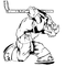 Rhinos Hockey Mascot Decal / Sticker