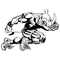 Rhinos Track and Field Mascot Decal / Sticker