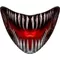 Scary Teeth and Mouth Decal / Sticker