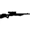 Rifle with Scope Decal / Sticker