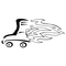 Flaming Rollerskate Decal / Sticker