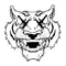 Tigers Head Mascot Decal / Sticker