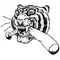 Tigers Baseball Mascot Decal / Sticker