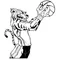 Tigers Basketball Mascot Decal / Sticker