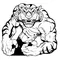 Tigers Wrestling Mascot Decal / Sticker