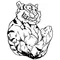 Tigers Weightlifting Mascot Decal / Sticker