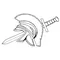Trojans Mascot Helmet Decal / Sticker