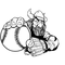 Vikings Baseball Mascot Decal / Sticker