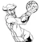 Vikings Basketball Mascot Decal / Sticker