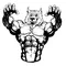 Wolves Weightlifting Mascot Decal / Sticker 01