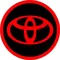 Circular Toyota Decal / Sticker Red and Black