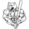 Baseball Batting Bear Mascot Decal / Sticker