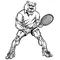 Tennis Bear Mascot Decal / Sticker