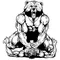 Wrestling Bear Mascot Decal / Sticker 01