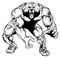 Wrestling Bears Mascot Decal / Sticker 05