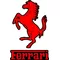 Ferrari Horse and Lettering Decal / Sticker