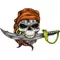 Pirate Skull with Sword Decal / Sticker