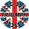 Triumph Wreath with British Flag Decal / Sticker 06