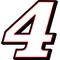 4 Race Number Decal / Sticker 3 color