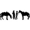 Cowboy and Cowgirl with Horses Decal / Sticker