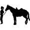 Cowgirl with Horse Decal / Sticker 02