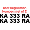 Custom Boat / PWC Registration Number Decals / Stickers