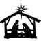 Christmas Manger Decal / Sticker 01